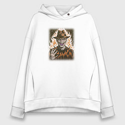 Женское худи оверсайз Фредди Крюгер из хоррор-фильма Кошмары на улице Вя