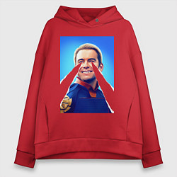 Женское худи оверсайз Хоумлендер с лазерами Пацаны