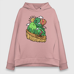 Женское худи оверсайз Велосипедное путешествие