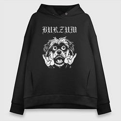 Женское худи оверсайз Burzum rock dog