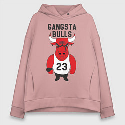Женское худи оверсайз Gangsta Bulls 23