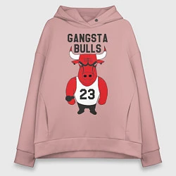 Женское худи оверсайз Gangsta Bulls 23