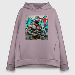 Женское худи оверсайз Sharkman bodybuilder - special forces