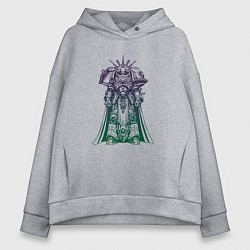 Женское худи оверсайз Воин из вселенной Вархаммер 40000