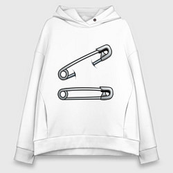 Женское худи оверсайз Булавки