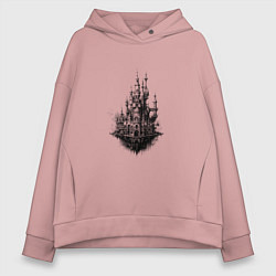Женское худи оверсайз Небесный замок