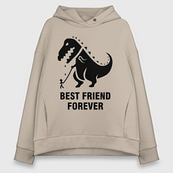 Женское худи оверсайз Godzilla best friend