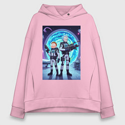 Женское худи оверсайз Космический спецназ - Рик и Морти