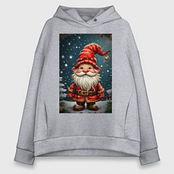 Женское худи оверсайз Новогодний гном