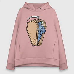 Женское худи оверсайз Смерть и гроб