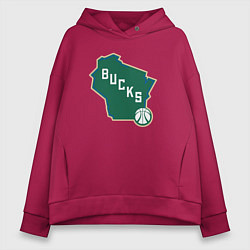 Женское худи оверсайз Bucks team