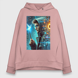 Женское худи оверсайз Гарри Поттер - киберпанк