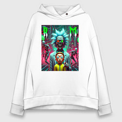 Женское худи оверсайз Rick and Morty - horror fantasy