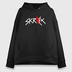 Женское худи оверсайз Skrillex - logo