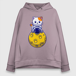 Женское худи оверсайз Котик на луне