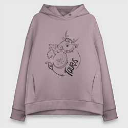 Женское худи оверсайз Телец зодиак