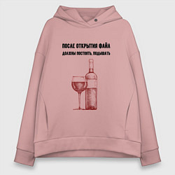 Женское худи оверсайз Файл должен подышать