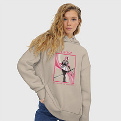 Толстовка оверсайз женская Taoqi Blossom of Slashes, цвет: миндальный — фото 2