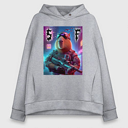 Женское худи оверсайз Capybara soldier - special forces