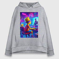 Женское худи оверсайз Барт и Мэгги выбирают персонажа