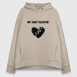 Женское худи оверсайз Not saint valentine
