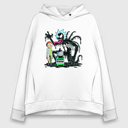 Женское худи оверсайз Morty and Rick-Venom - ai art fantasy