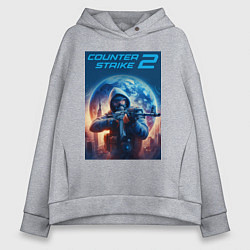 Женское худи оверсайз Counter Strike 2 - shooter
