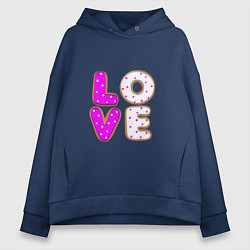 Женское худи оверсайз Love - розовый пряник