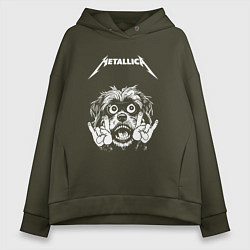 Женское худи оверсайз Metallica rock dog