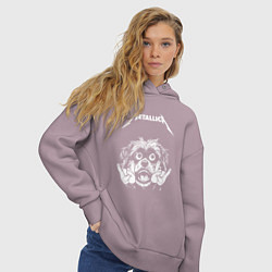 Толстовка оверсайз женская Metallica rock dog, цвет: сиреневый — фото 2