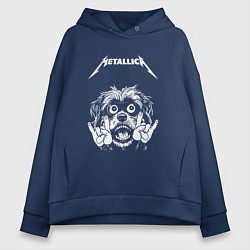 Женское худи оверсайз Metallica rock dog