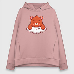 Женское худи оверсайз Мишка на облаке