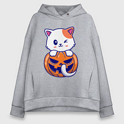 Женское худи оверсайз Halloween meow