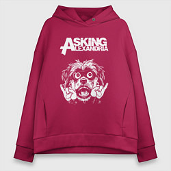 Женское худи оверсайз Asking Alexandria rock dog