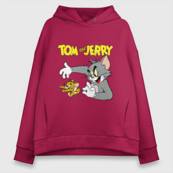 Женское худи оверсайз Том и Джерри - кот и мышь