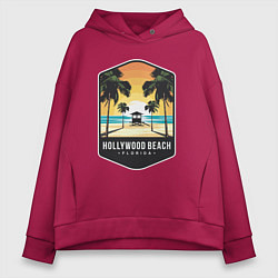Женское худи оверсайз Пляж Голливуда