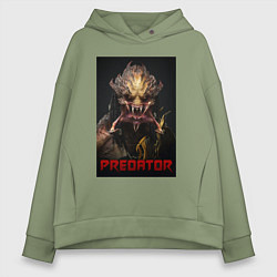 Женское худи оверсайз Хищник - рык