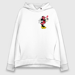 Женское худи оверсайз Минни Маус поцелуй - парные мышки