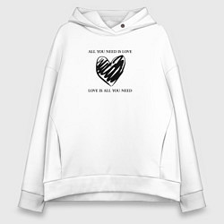 Женское худи оверсайз Любовь это все