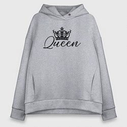 Женское худи оверсайз Королева с короной - для пары