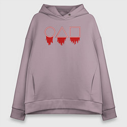 Толстовка оверсайз женская Bloody symbols, цвет: сиреневый