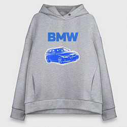 Женское худи оверсайз Blue bmw