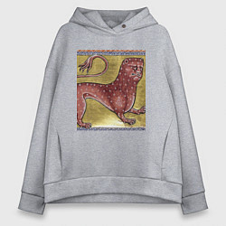 Женское худи оверсайз Страдающее средневековье зверек мем