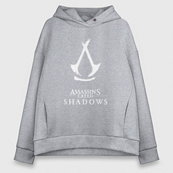 Толстовка оверсайз женская Assassins creed - shadows white, цвет: меланж