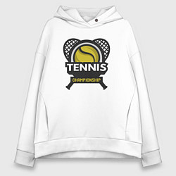 Толстовка оверсайз женская Tennis championship, цвет: белый