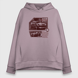Женское худи оверсайз Автомобили для стритрейсинга