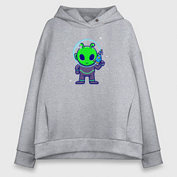 Женское худи оверсайз Пришелец с бластером