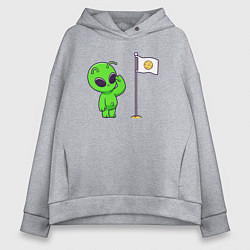 Женское худи оверсайз Пришелец на луне