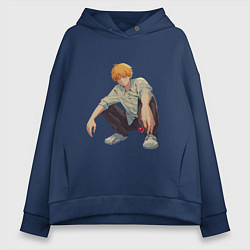 Женское худи оверсайз Человек-бензопила Денджи чилл