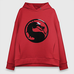 Женское худи оверсайз Смертельная битва - логотип